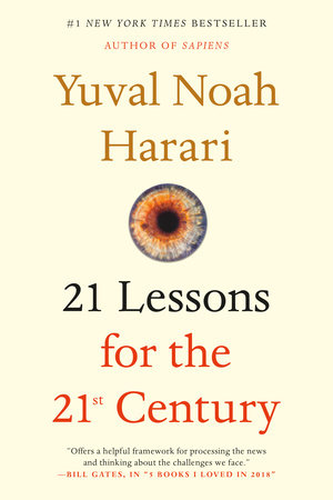 The cover of the book 21 Lessons for the 21st Century